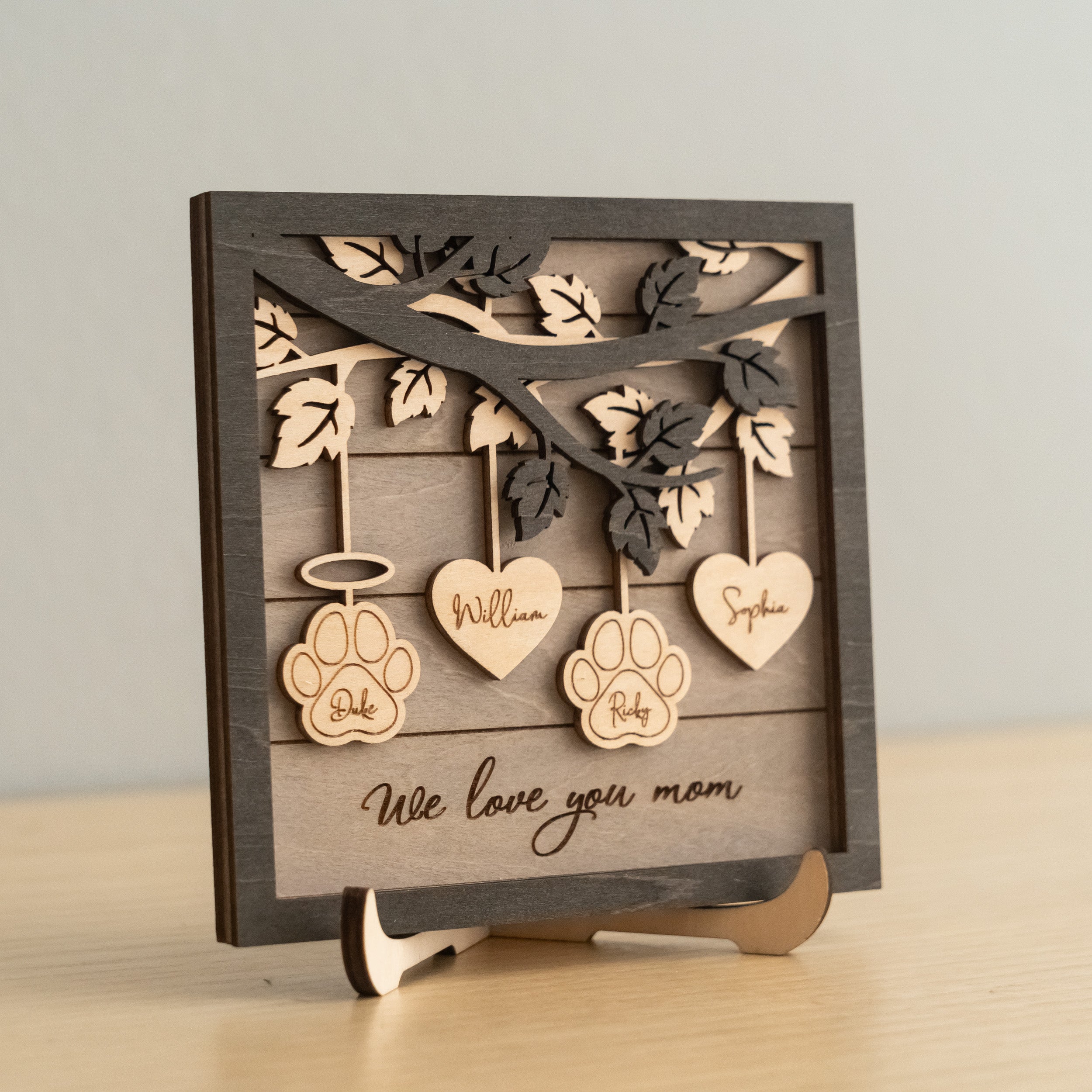 Family Tree Wooden Plaque Wood for Family Tree Decor and Gifts E25