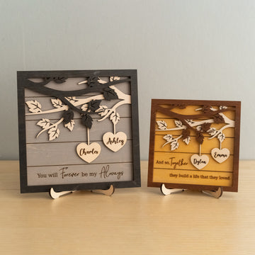 Personalized Couple Name Plaque Wood Couple Name Sign and Rustic Wooden Couple Sign E26