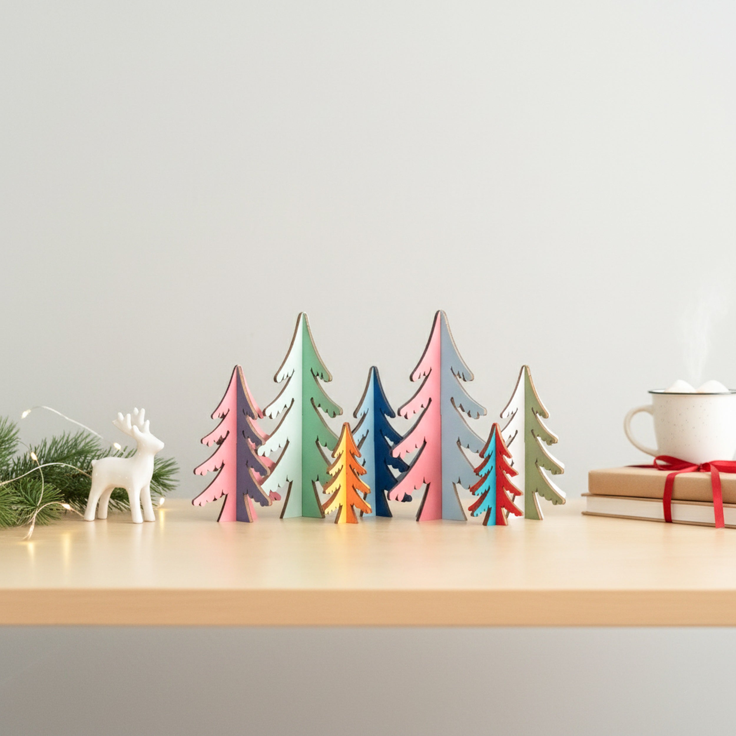 Decorative Wooden Christmas Tree for Festive Table Decor R91