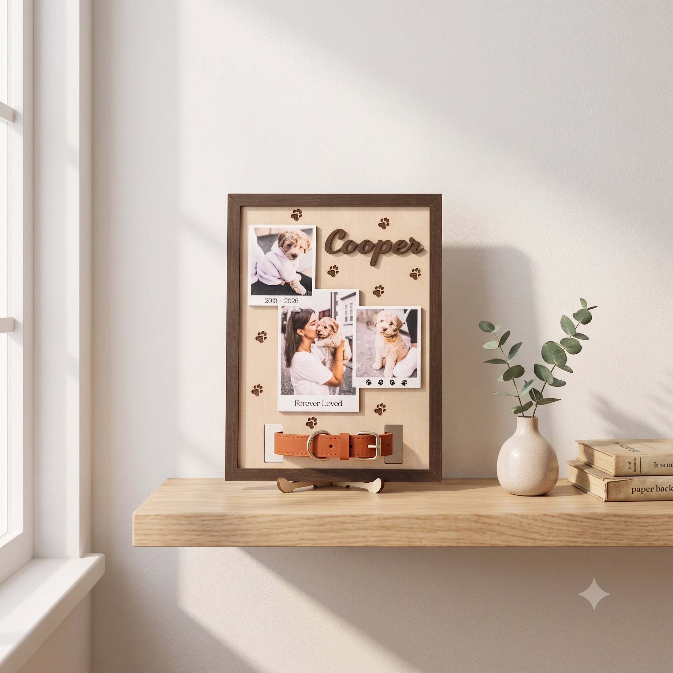 Personalized Pet Memorial Photo Wood Sign for Pet Remembrance B22