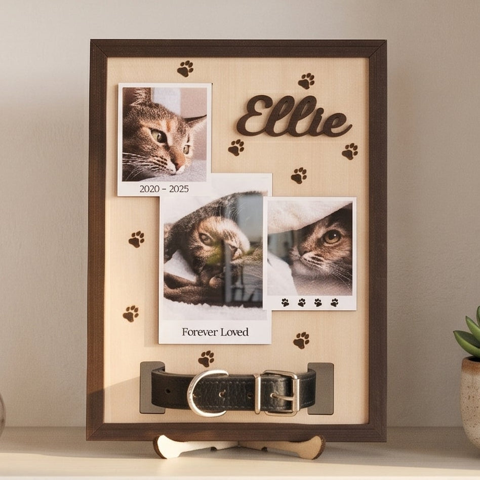 Personalized Pet Memorial Photo Wood Sign for Pet Remembrance B22