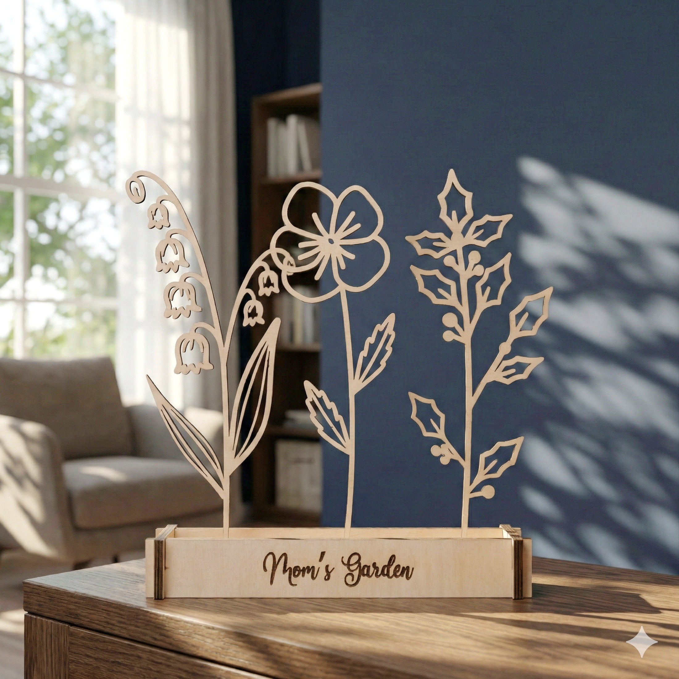 Personalized Wooden Mom’s Garden Personalized Gift for Mom J24
