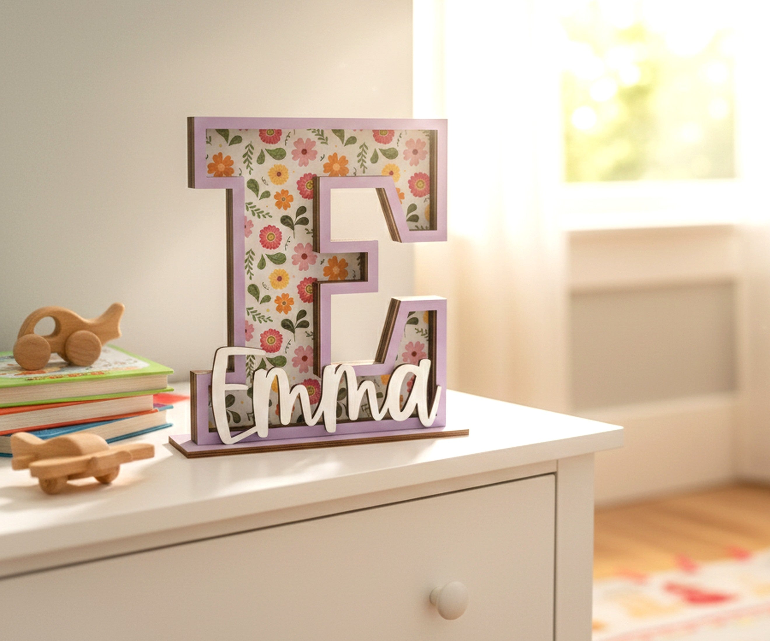 Personalized Letter Piggy Bank Wood Acrylic for Kids Coin Bank R11