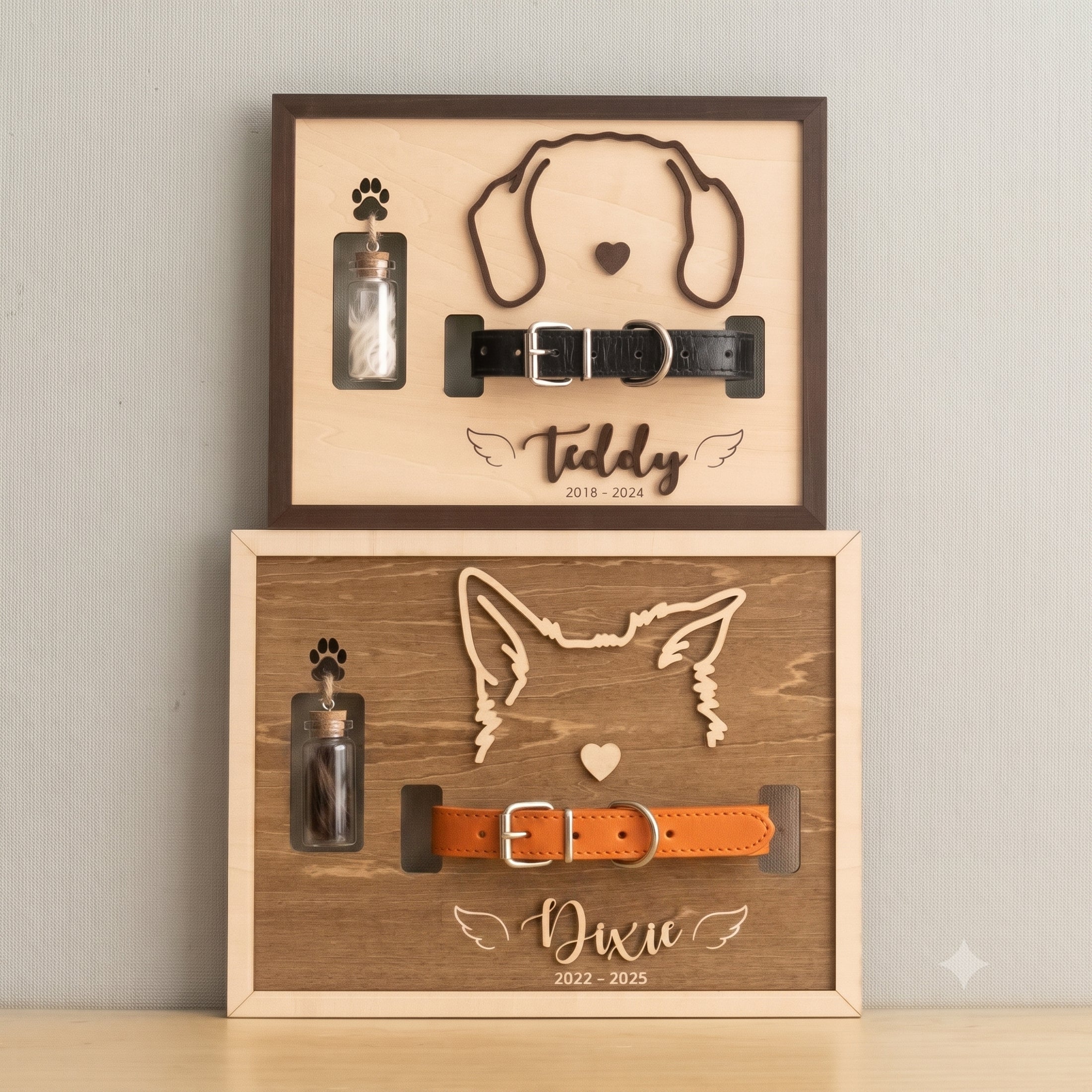 Personalized Wooden Dog Memorial Heart Sign Decor Wood Dog Memorial B16
