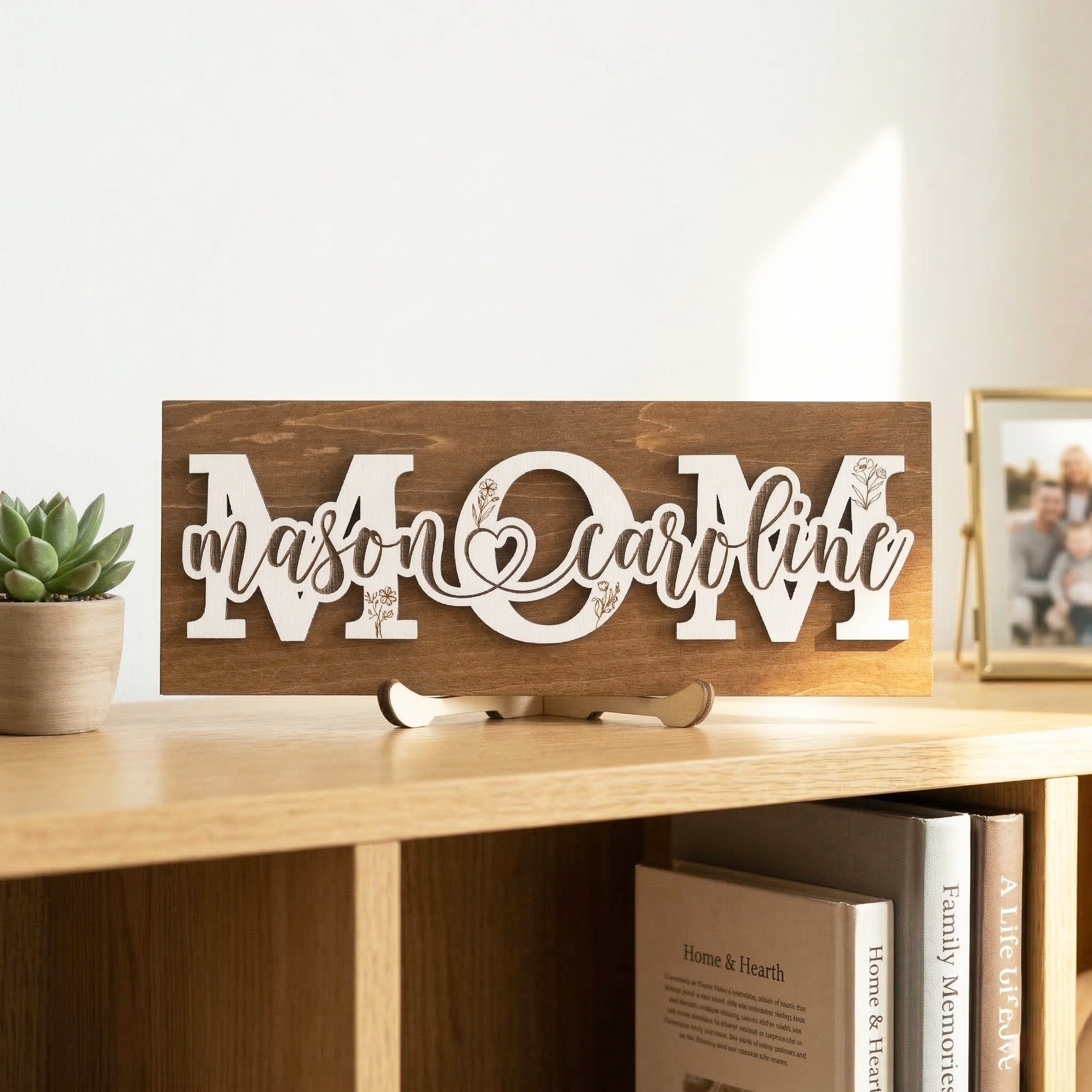 Personalized Mom Name Wood Sign wood personalized gift for mom D64