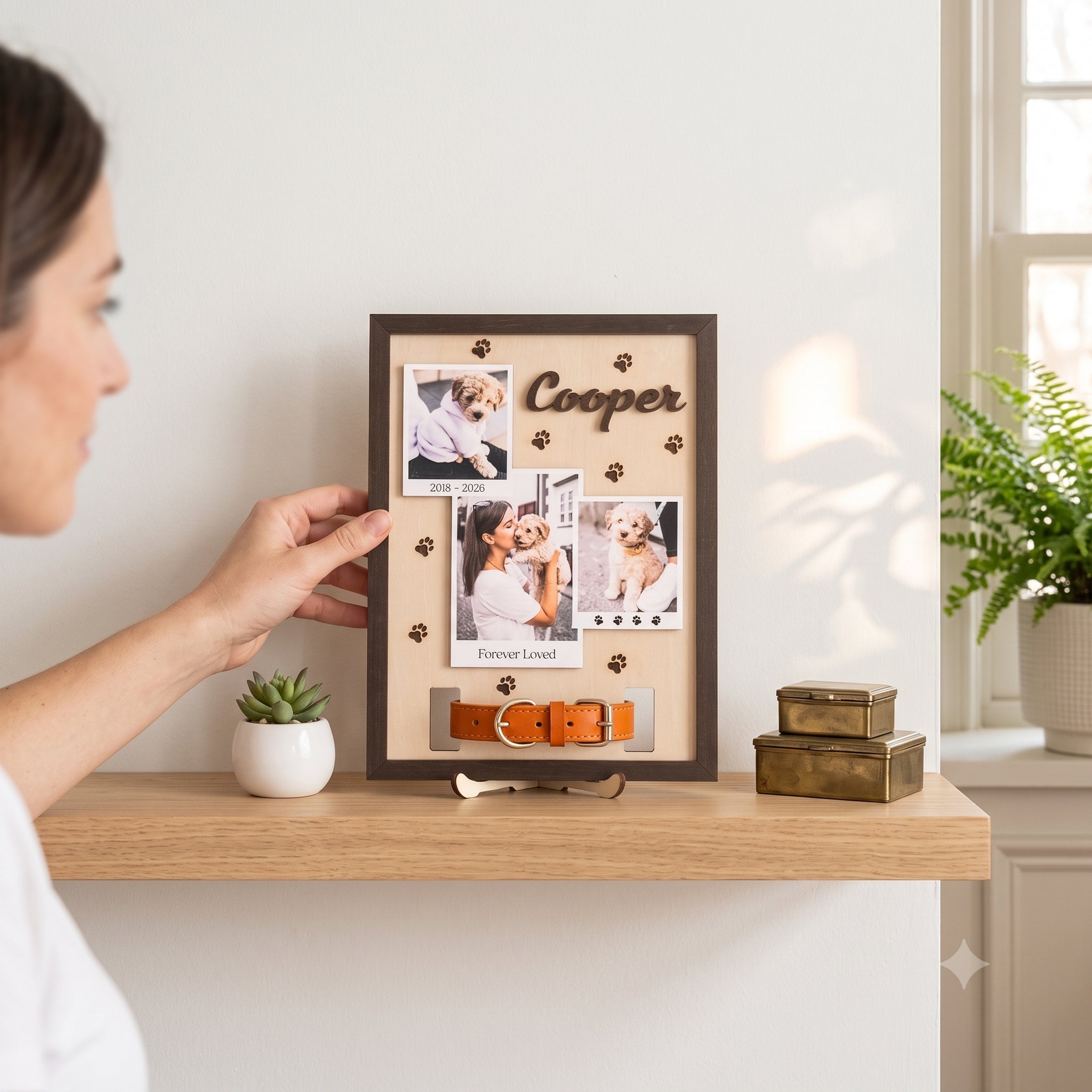 Personalized Pet Memorial Photo Wood Sign for Pet Remembrance B22