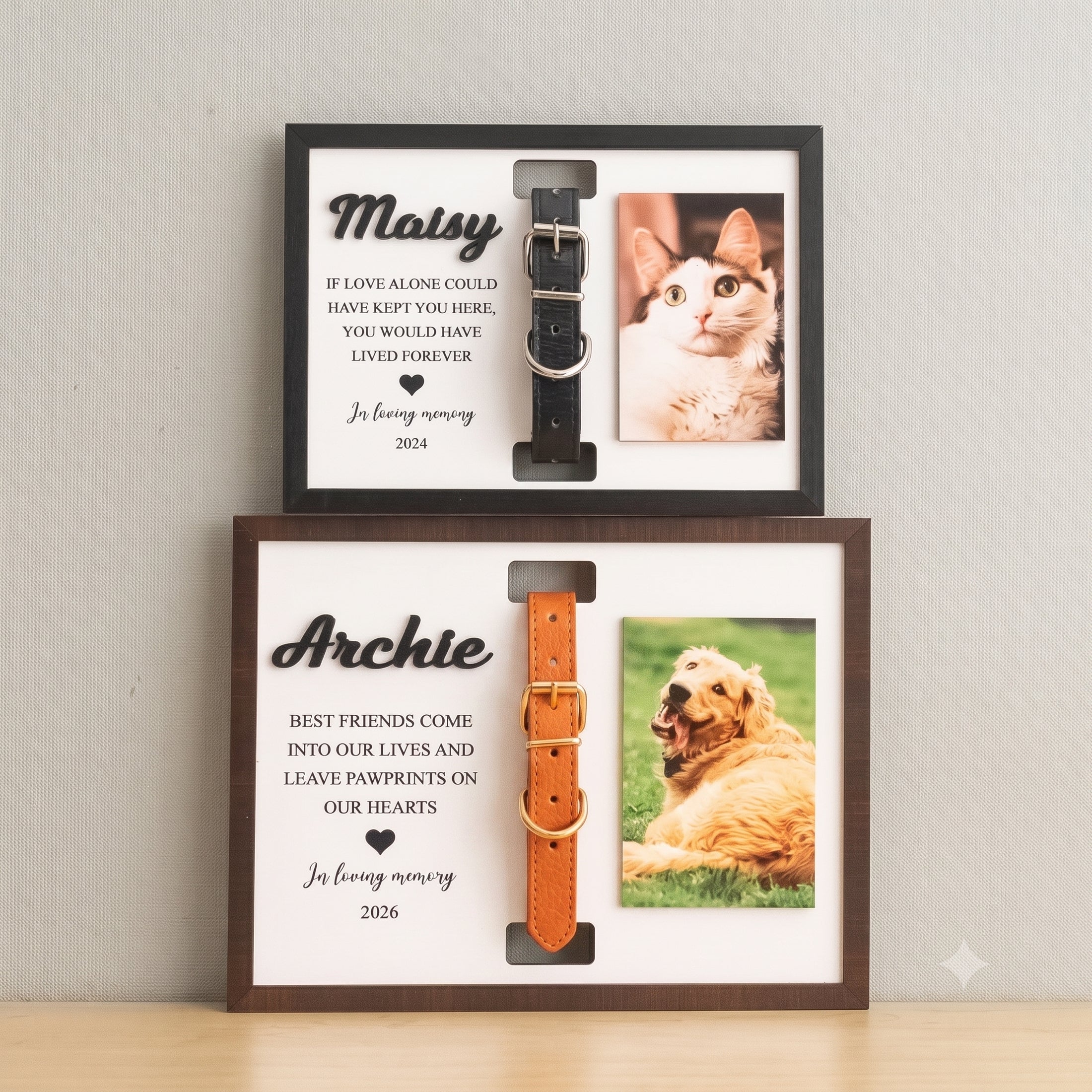 Personalized Pet Memorial Photo Wood Sign Pet Loss Gift B18