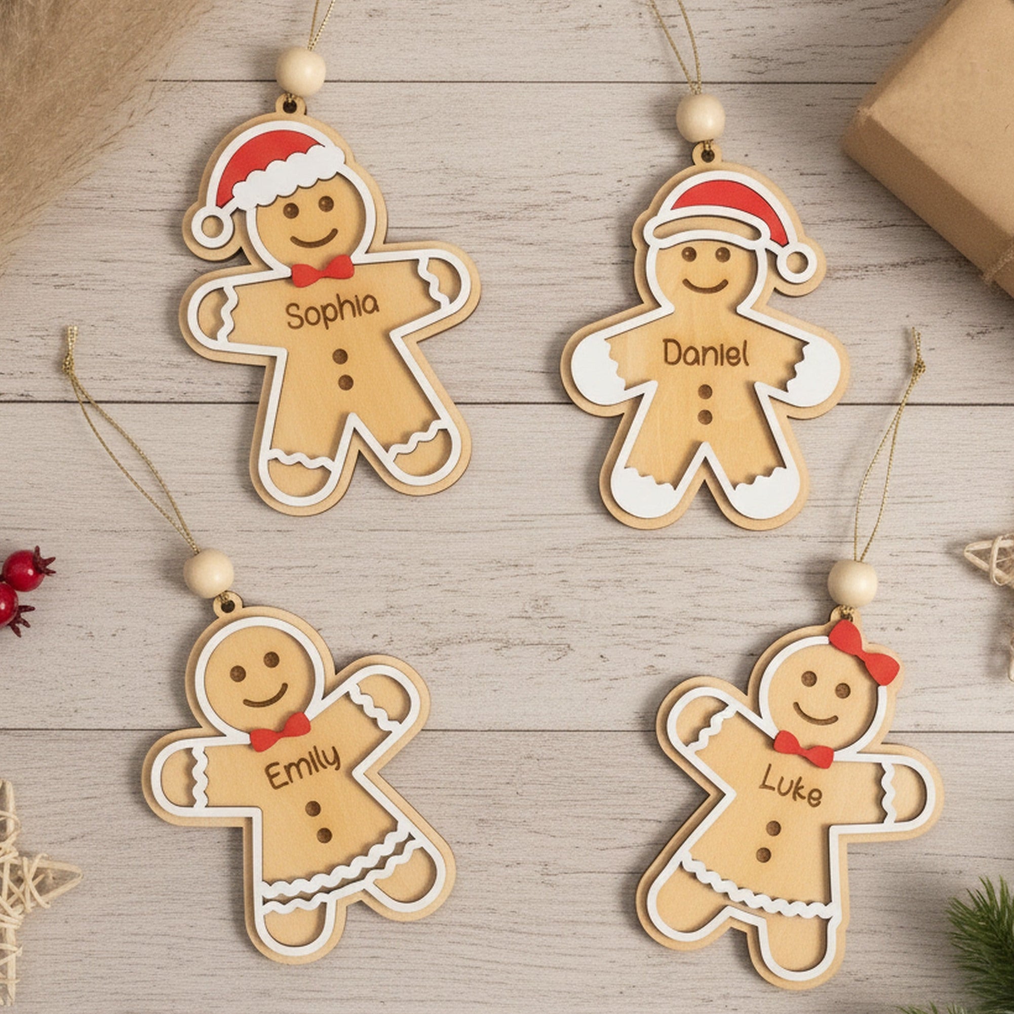 Gingerbread Christmas Ornament for Tree Decor D28