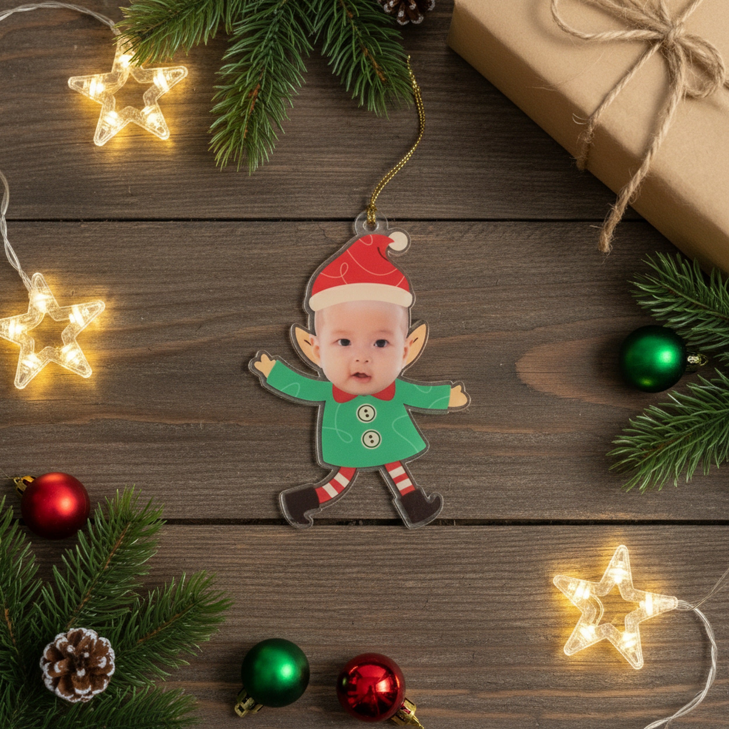 Personalized Baby Christmas Ornament Acrylic for Baby First Christmas Ornament Y20