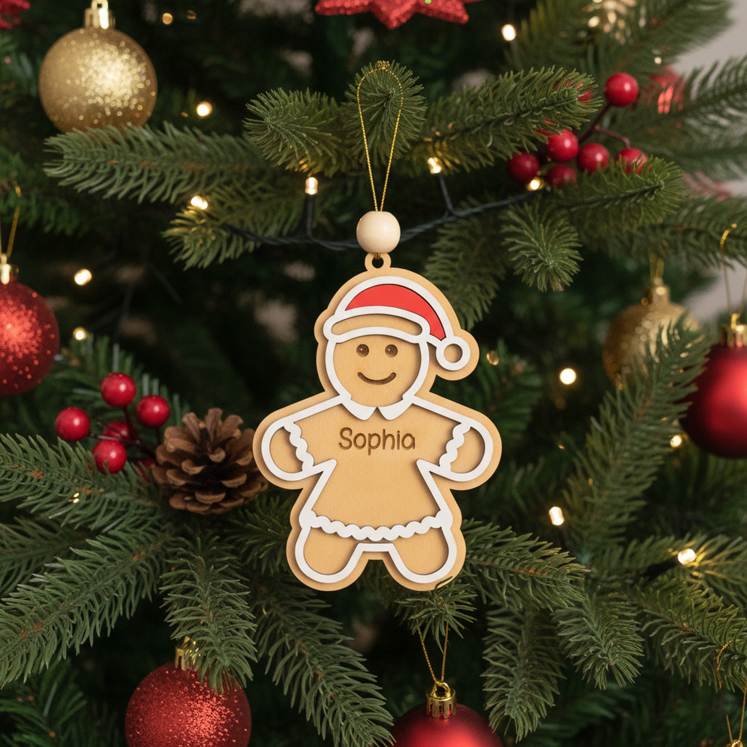 Gingerbread Christmas Ornament for Tree Decor D28