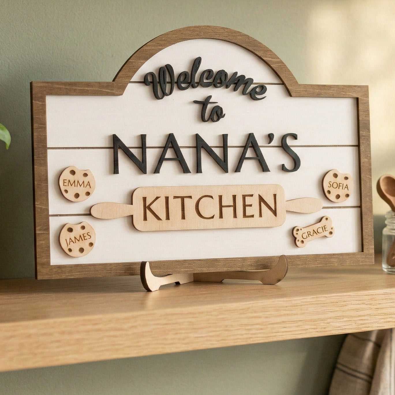 Personalized Mama Kitchen Wood Sign wood kitchen wall decor for mom D63