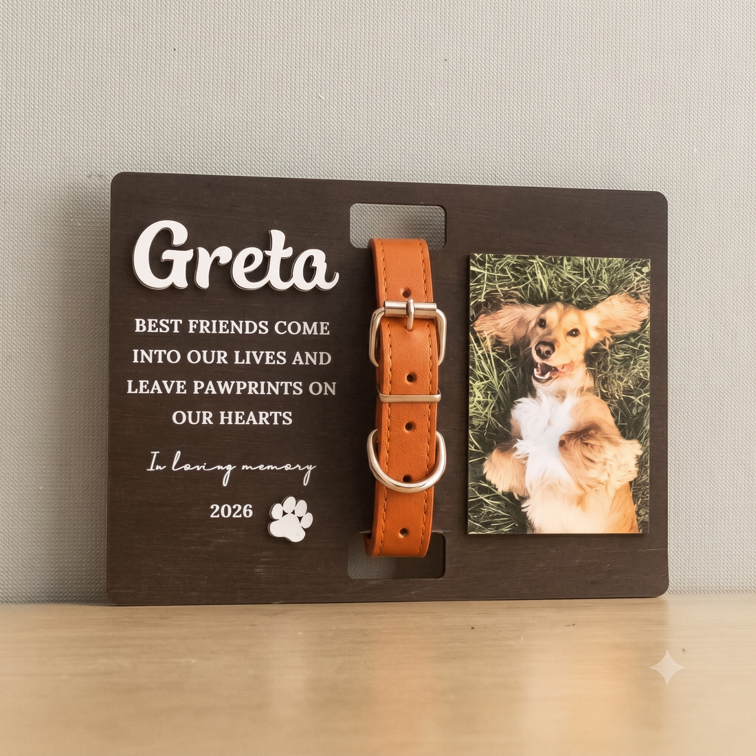 Personalized Pet Memorial Photo Wood Sign Pet Memorial Plaque B15