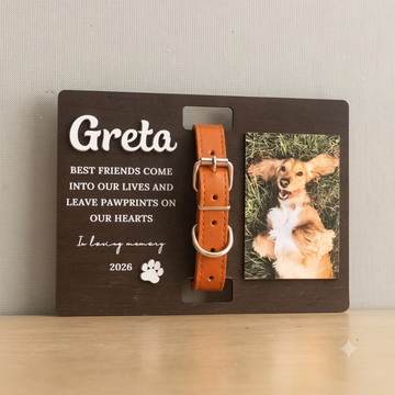 Personalized Pet Memorial Photo Wood Sign for Pet Loss Gift B15