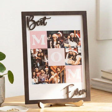 Personalized Mom Photo Collage Wood Sign Gift for Mom Photo D95