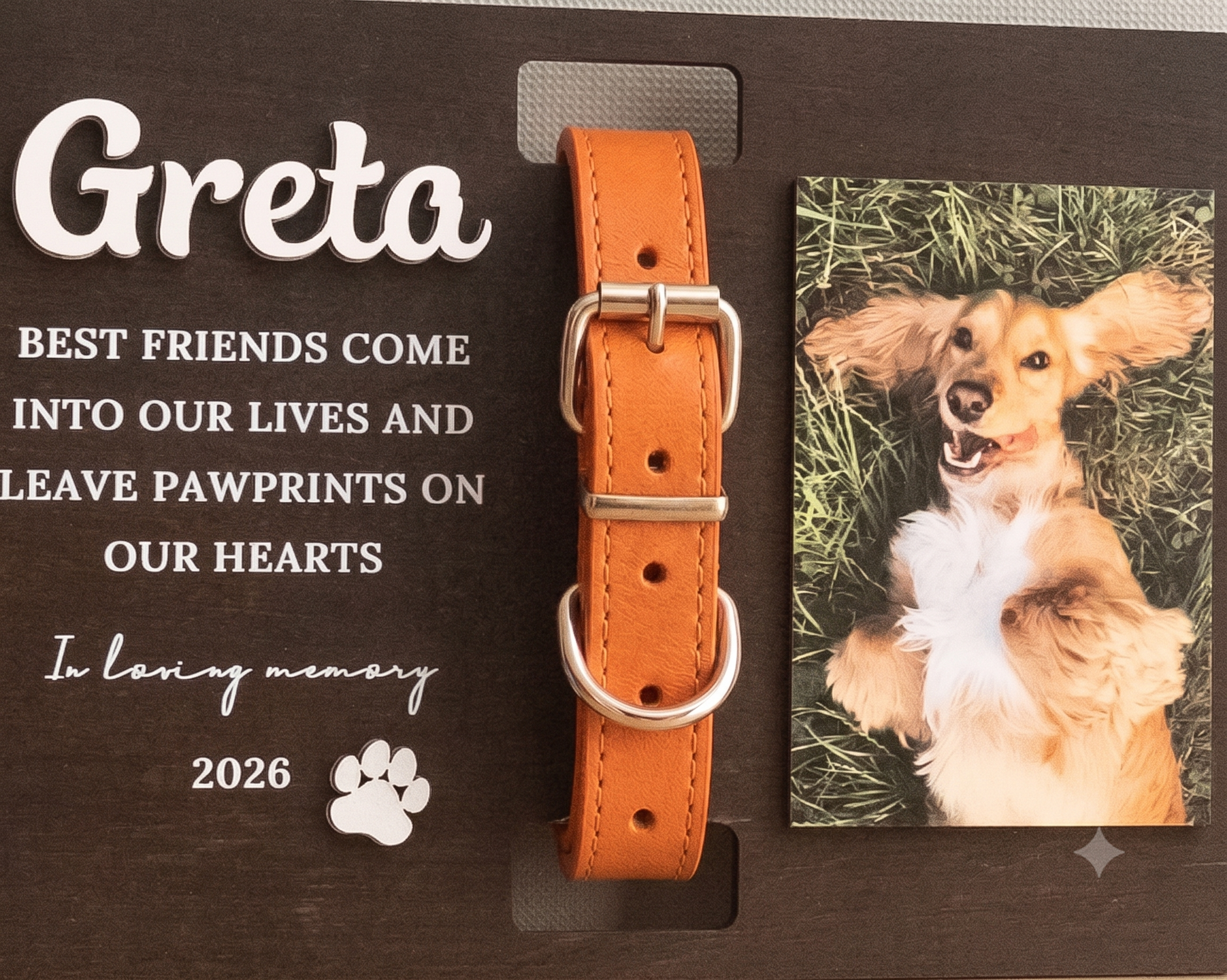 Personalized Pet Memorial Photo Wood Sign for Pet Loss Gift B15