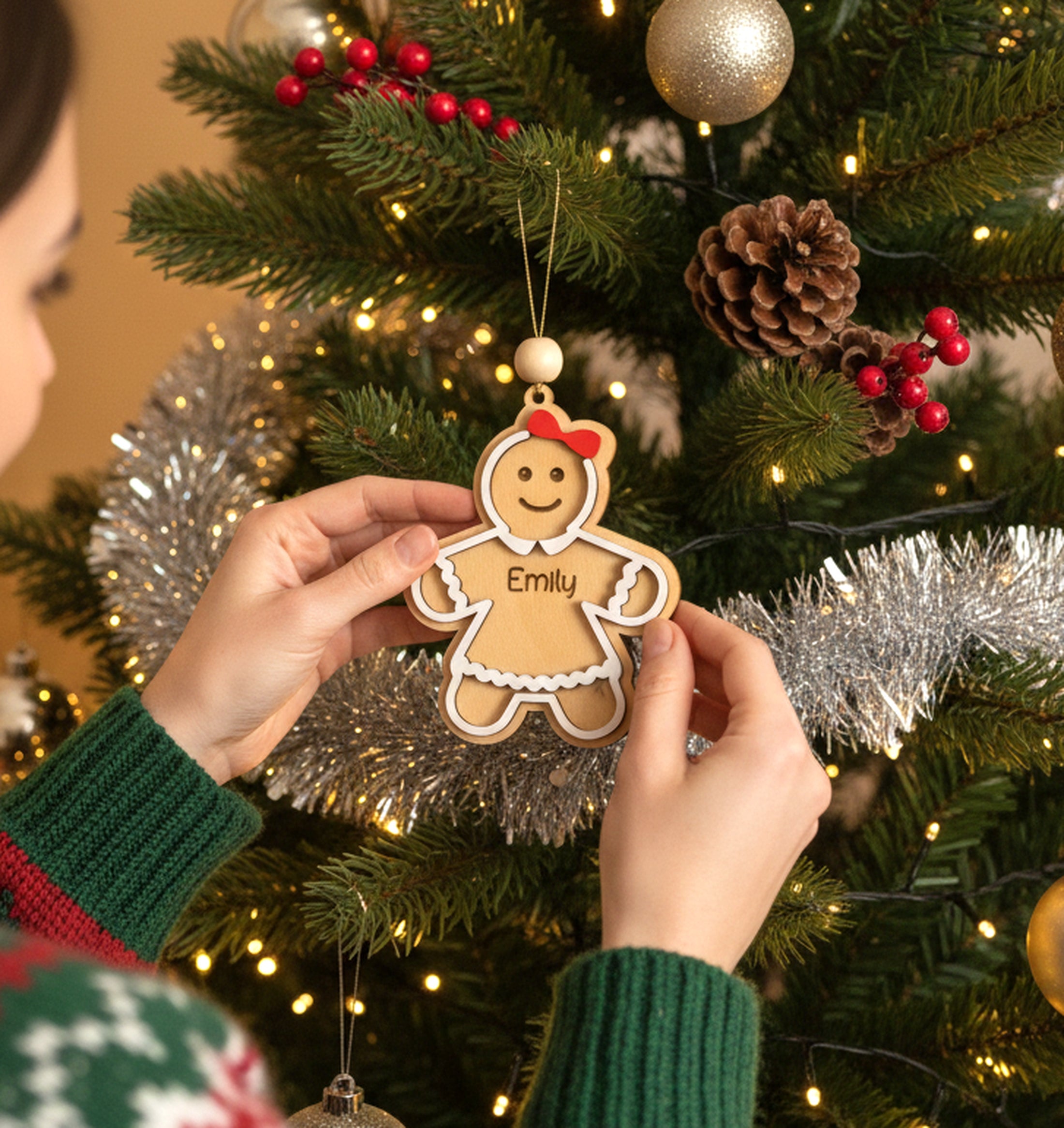 Gingerbread Christmas Ornament for Tree Decor D28