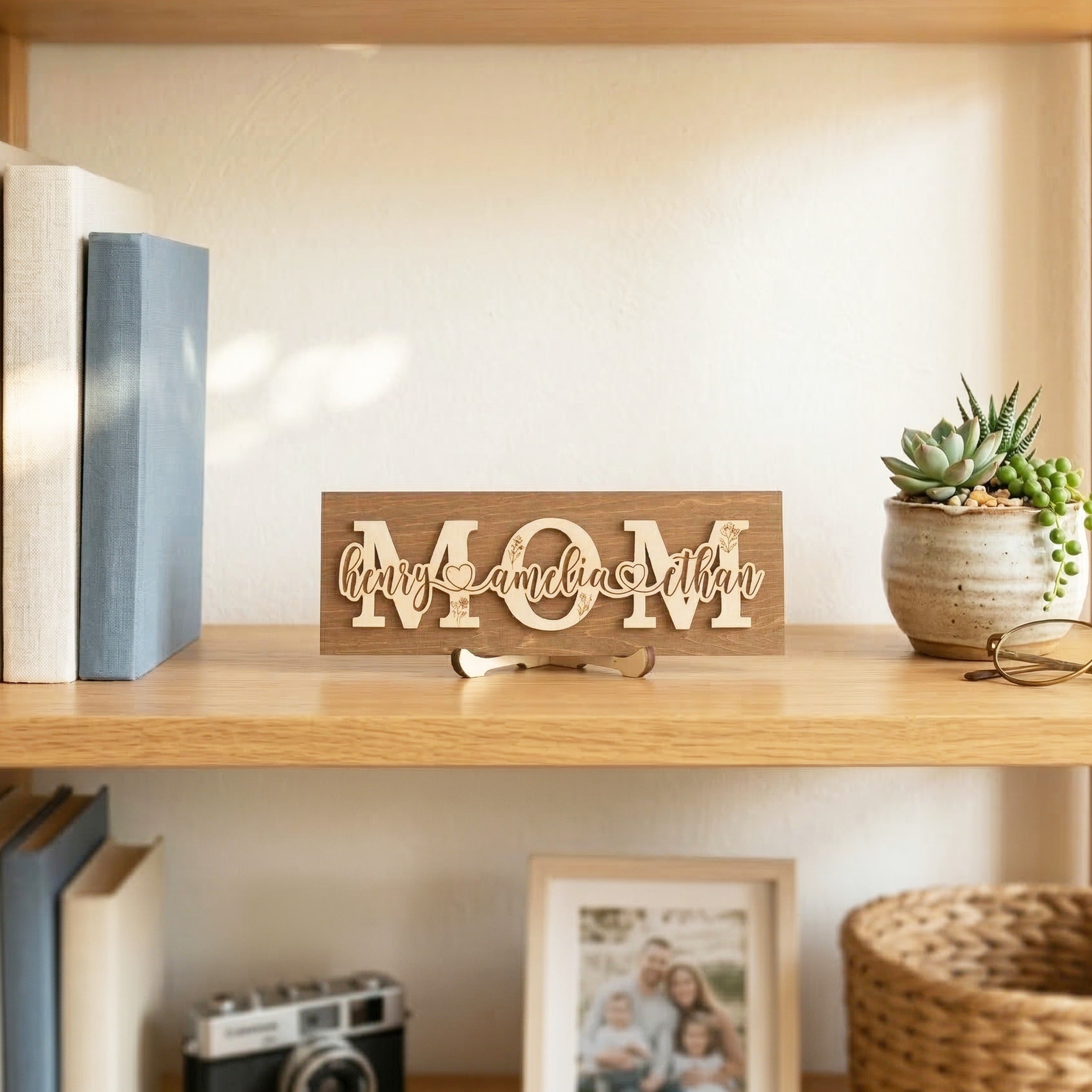 Personalized Mom Name Wood Sign wood personalized gift for mom D64