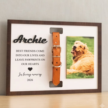 Personalized Pet Memorial Photo Wood Sign Pet Loss Gift B18