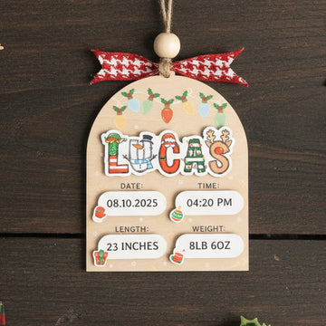 Personalized Baby’s First Christmas Ornament Wood for Baby First Christmas Ornament D45