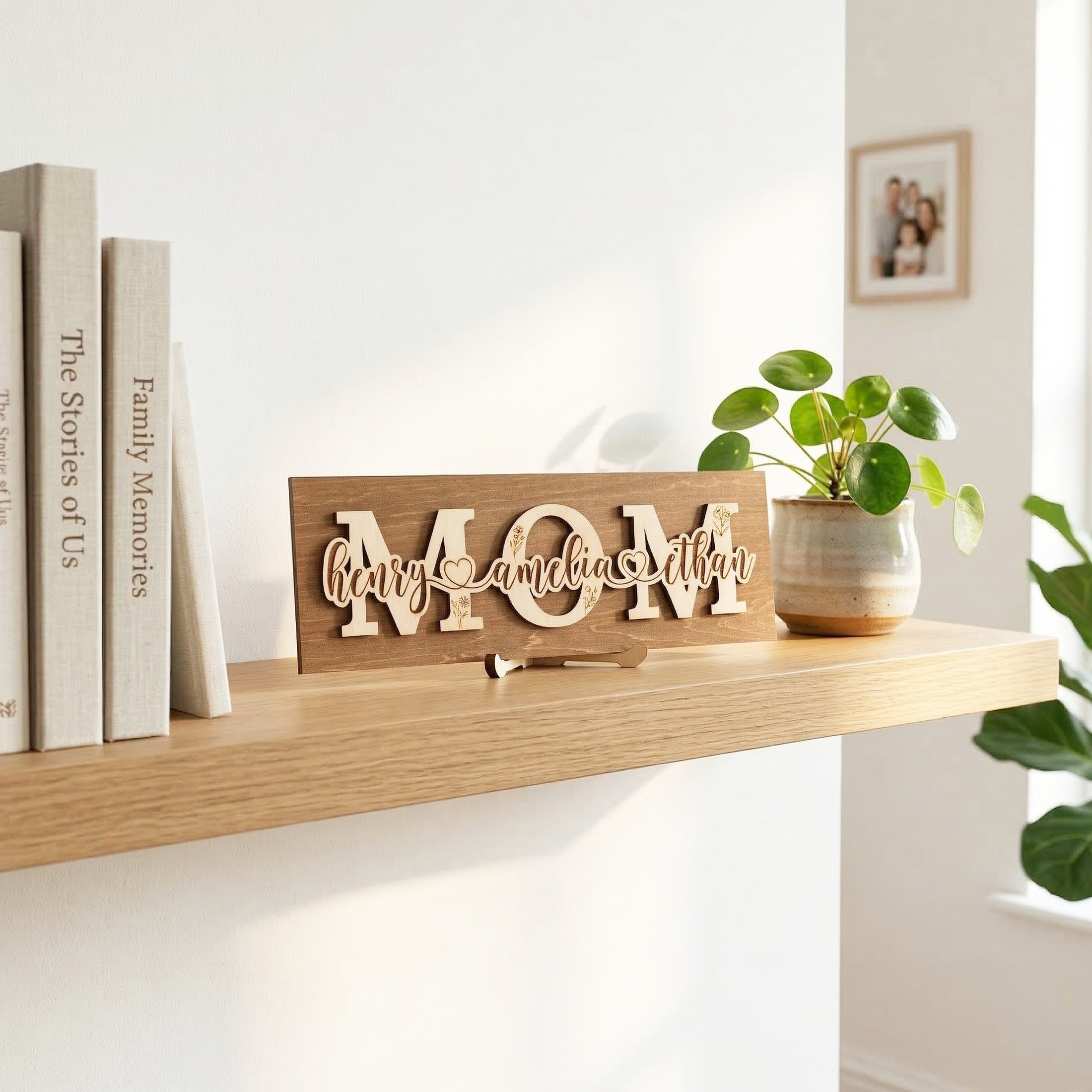 Personalized Mom Name Wood Sign wood family keepsake gift D64