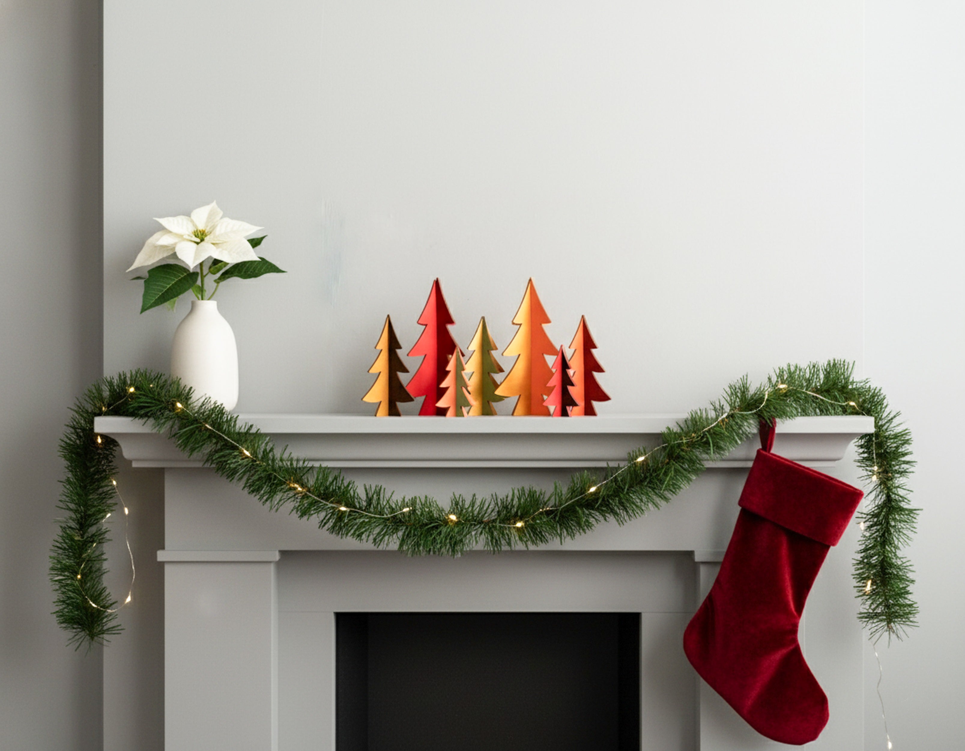 Decorative Wooden Christmas Tree for Christmas Table Decor Y12