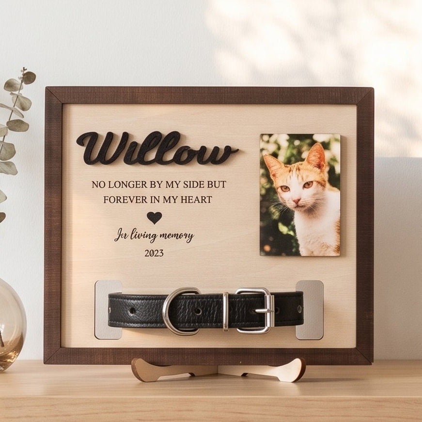 Personalized Pet Memorial Photo Wood Sign Pet Memorial Photo B19