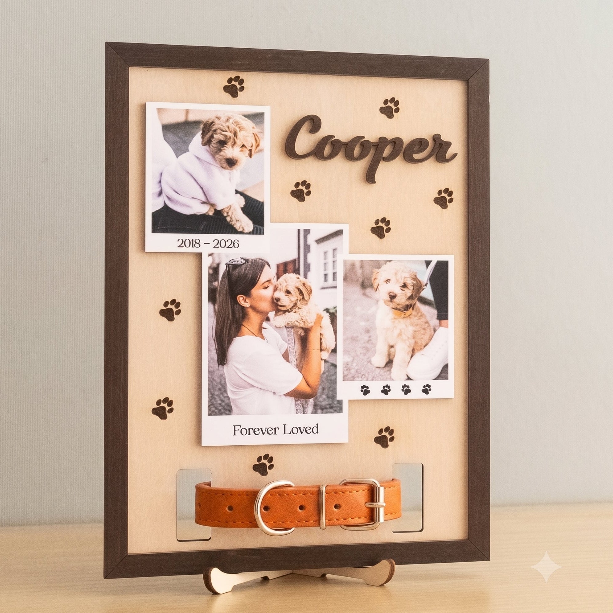Personalized Pet Memorial Photo Wood Sign for Pet Remembrance B22