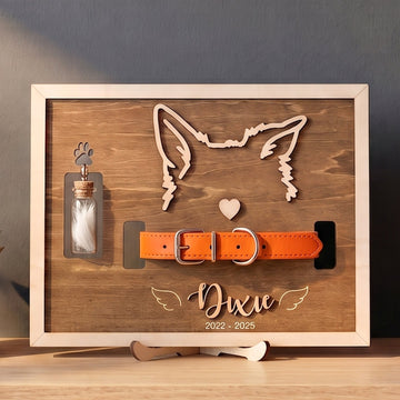 Personalized Wooden Dog Memorial Heart Sign Decor Wood Pet Loss Gift B16