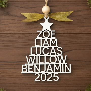 Wooden Christmas Tree Ornament Wood for Family Ornament Christmas Vertical O20