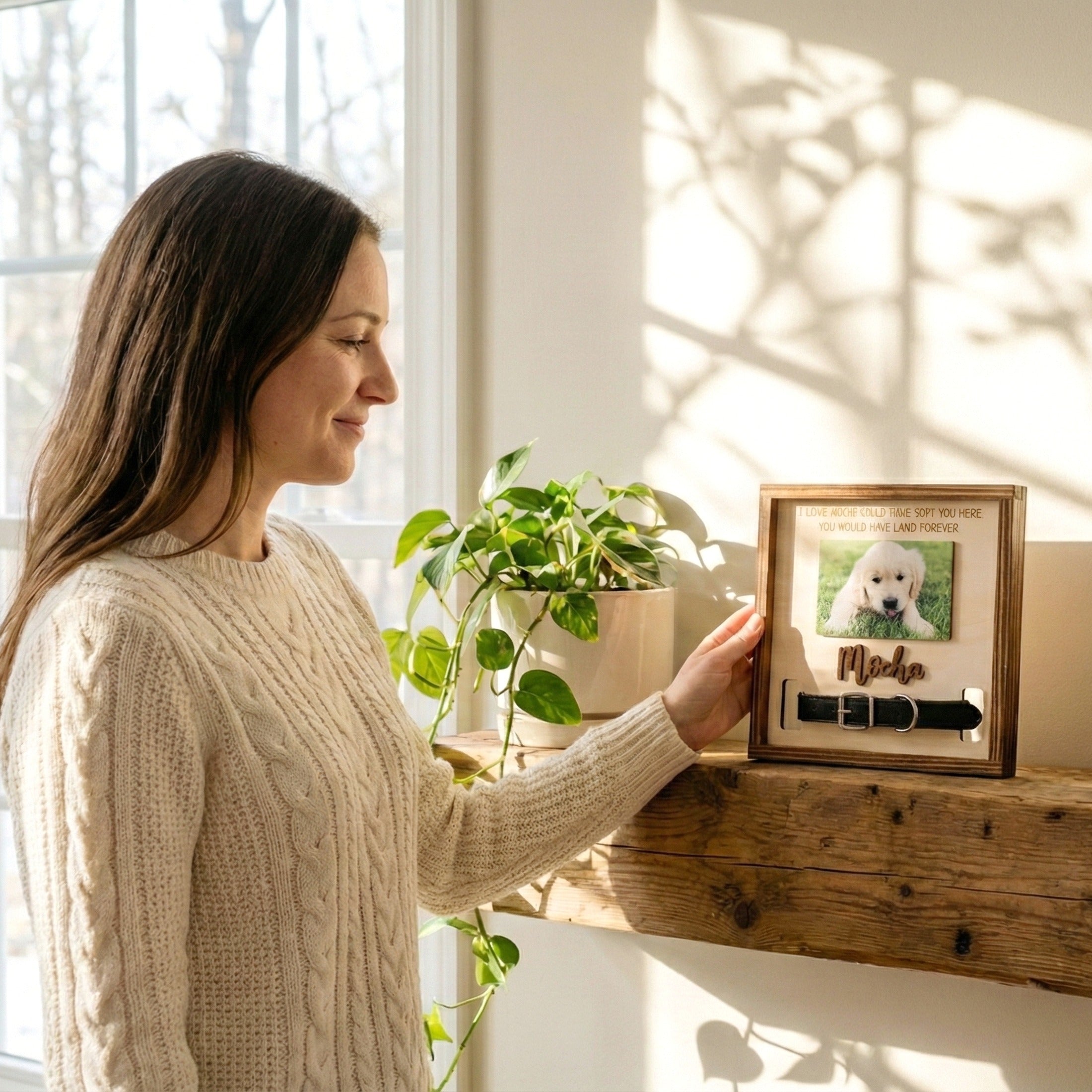 Pet Memorial Photo Sign for Boho & Rustic Home Decor R06