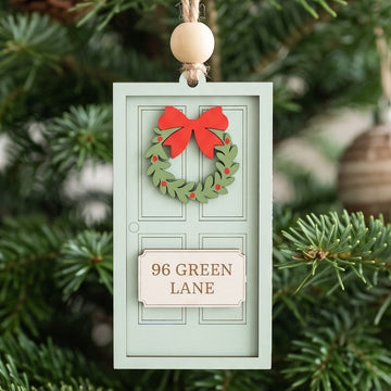First Home Ornament Wood, New Home Christmas Ornament for Gift B54