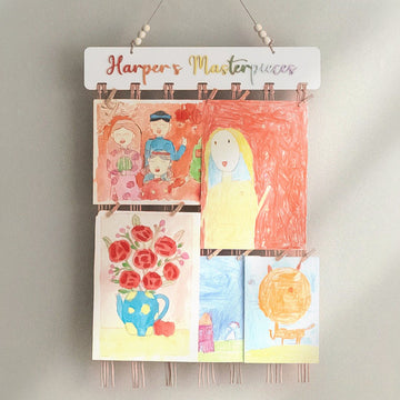 Macrame Kids Art Hanger For Birthday Gift