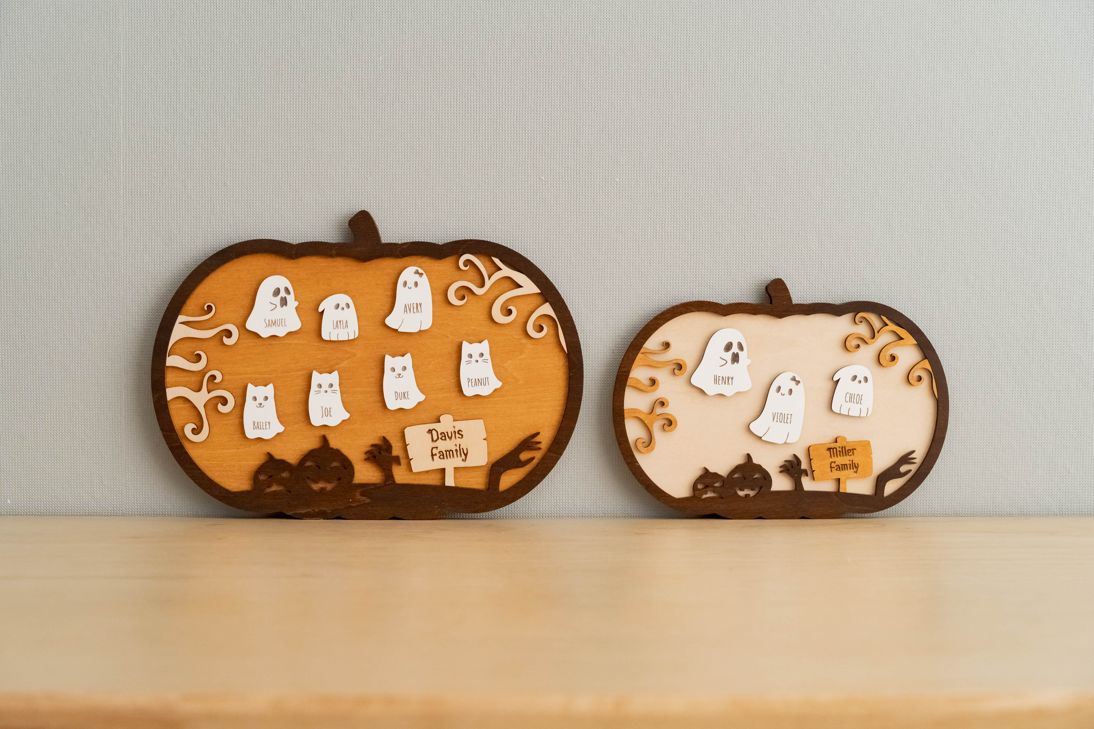 Personalized Wooden Pumpkin for Autumn Table Styling