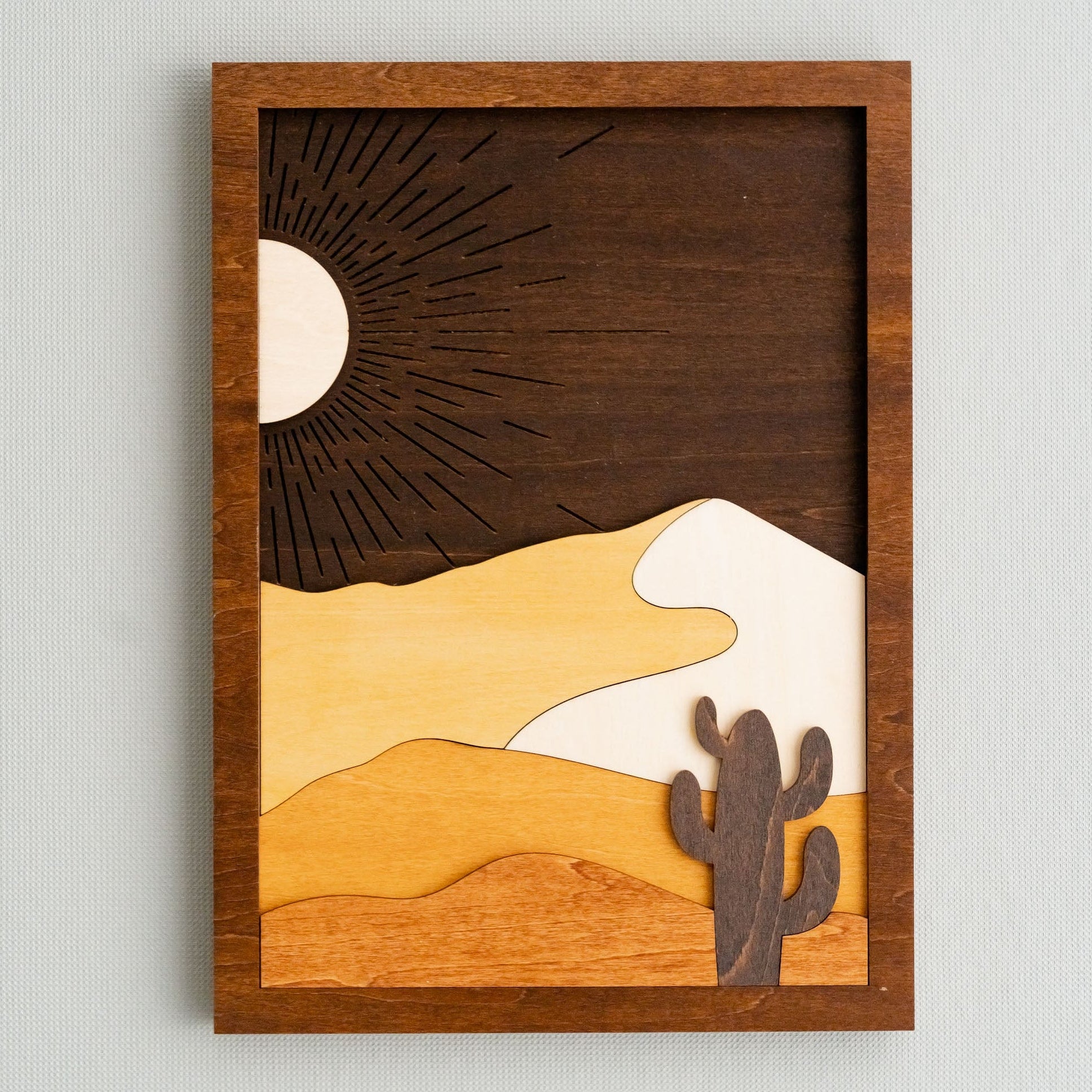 Sun And Moon Wood Wall Art for Modern Wall Art Decor R07