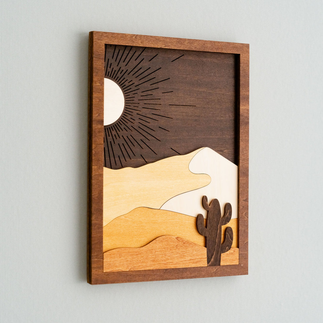 Sun And Moon Wood Wall Art for Modern Wall Art Decor R07