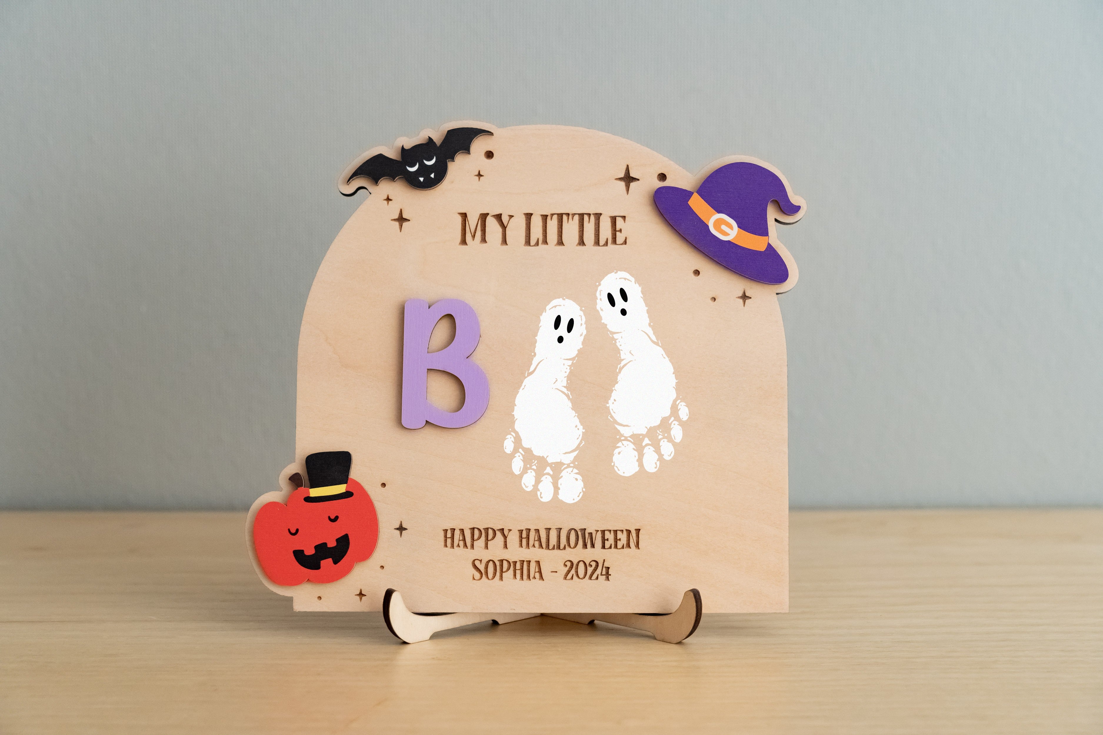 Personalized Halloween Nursery Sign for a Cozy Boho Room Decor