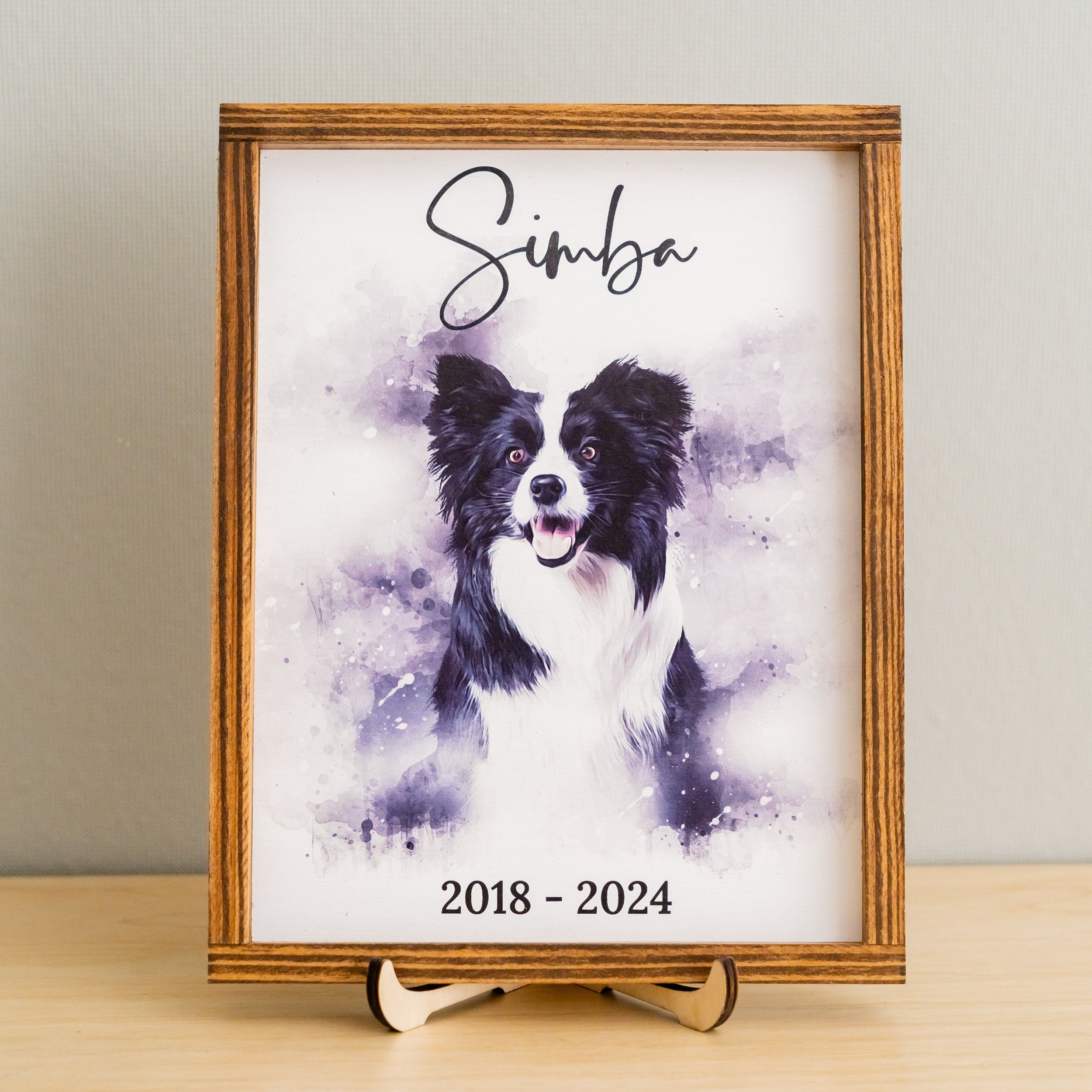 Pet Memorial Photo Sign for Bohemian Table Decor and Remembrance R10