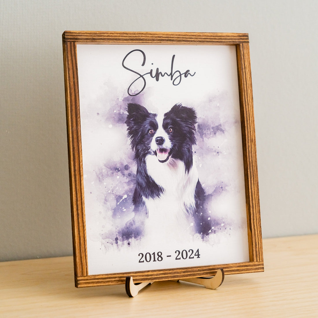 Pet Memorial Photo Sign for Bohemian Table Decor and Remembrance R10