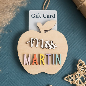Teacher Gift Card Holder Ornament Wood for Cute Teacher Gifts Y18