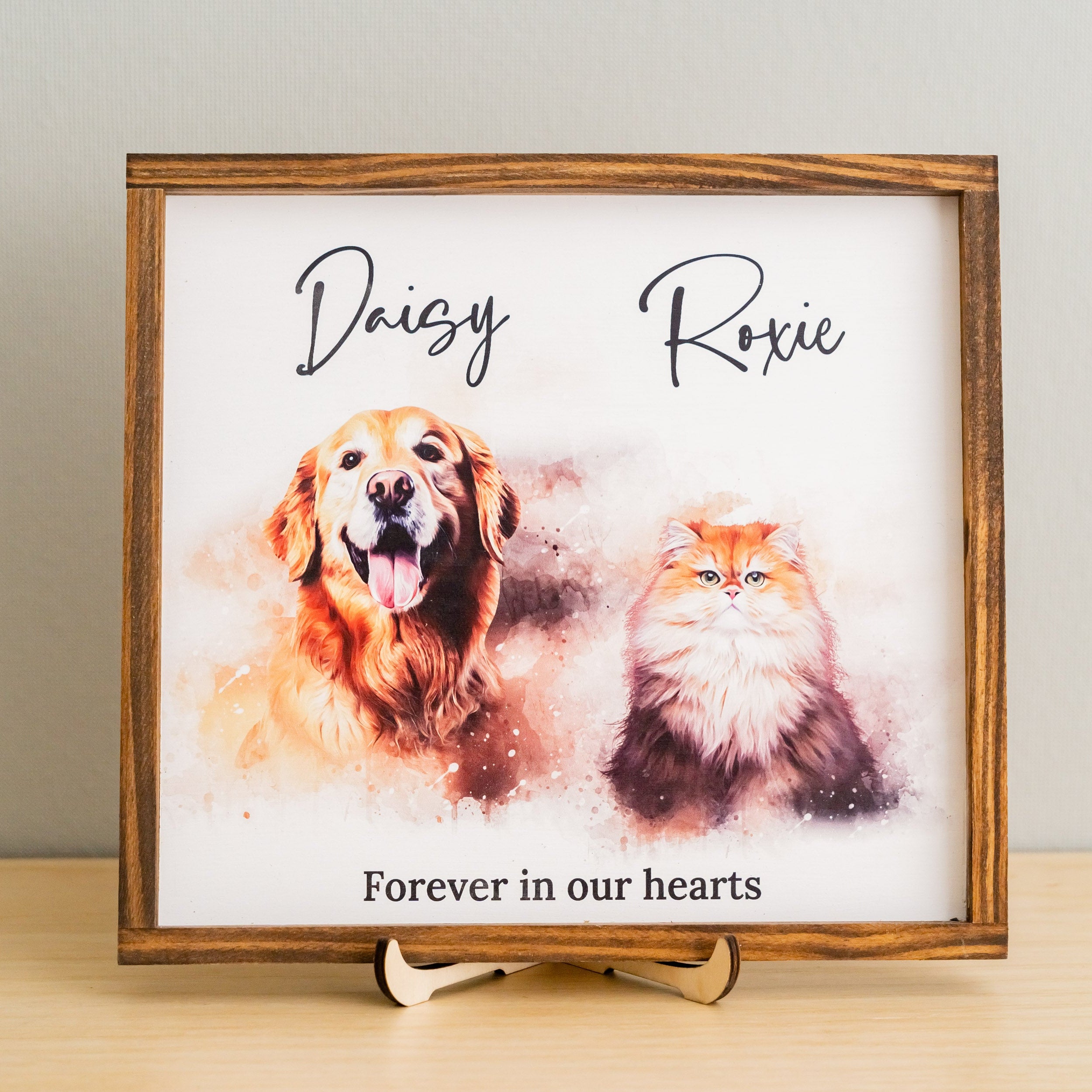 Bohemian Pet Memorial Photo Frame For Stylish Table Decor and Remembrance R10