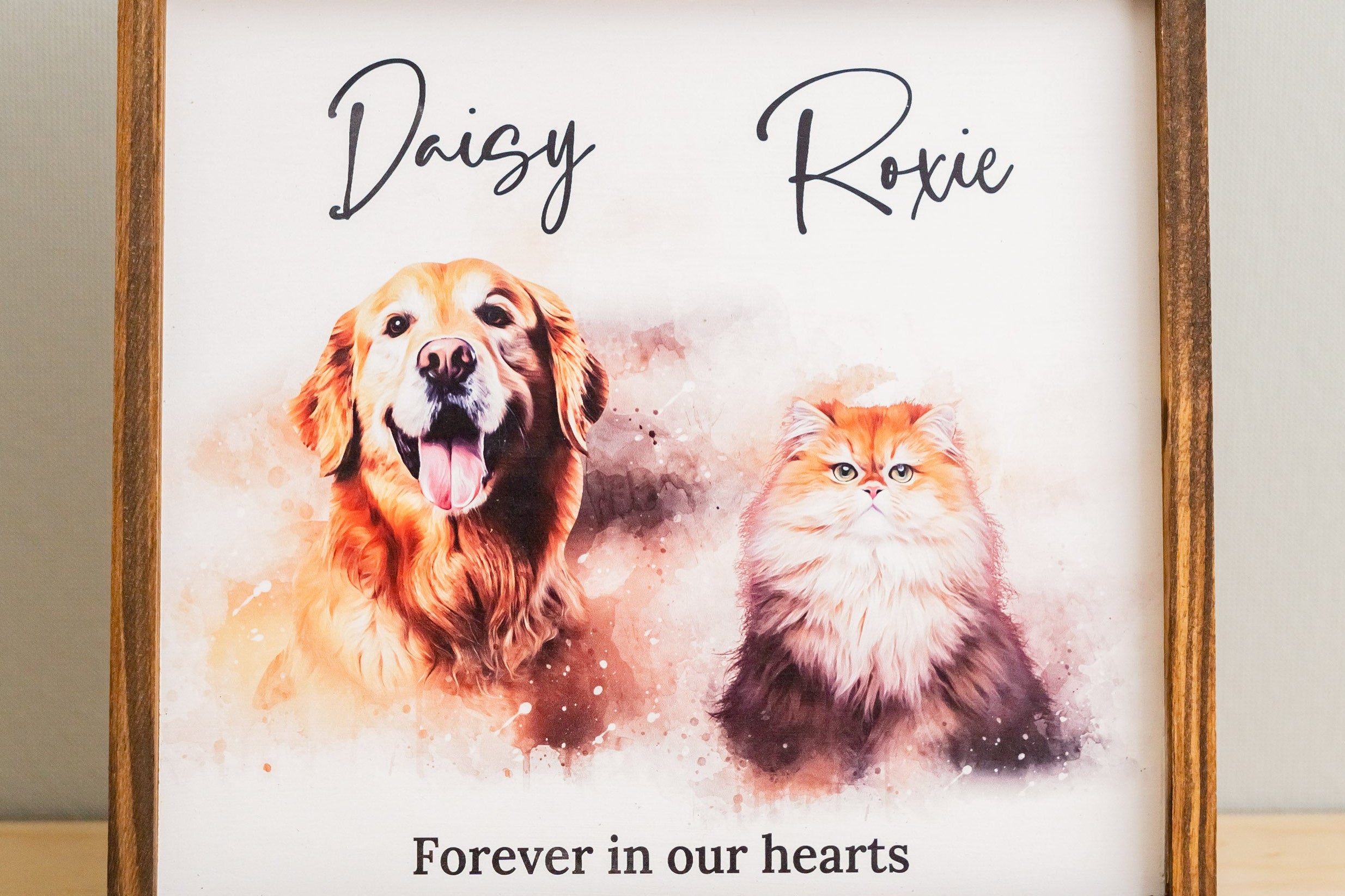 Bohemian Pet Memorial Photo Frame For Stylish Table Decor and Remembrance R10