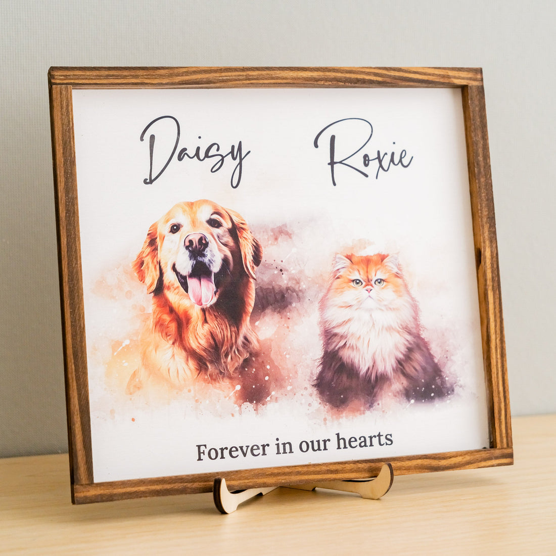 Bohemian Pet Memorial Photo Frame For Stylish Table Decor and Remembrance R10