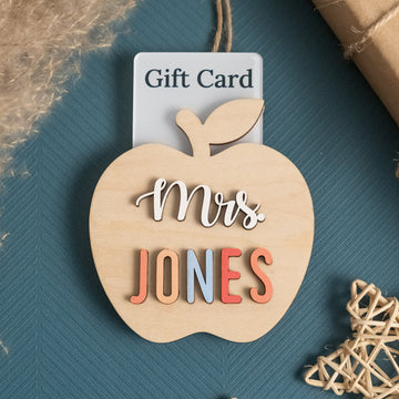 Teacher Gift Card Holder Ornament Wood for Teacher Gifts Y18