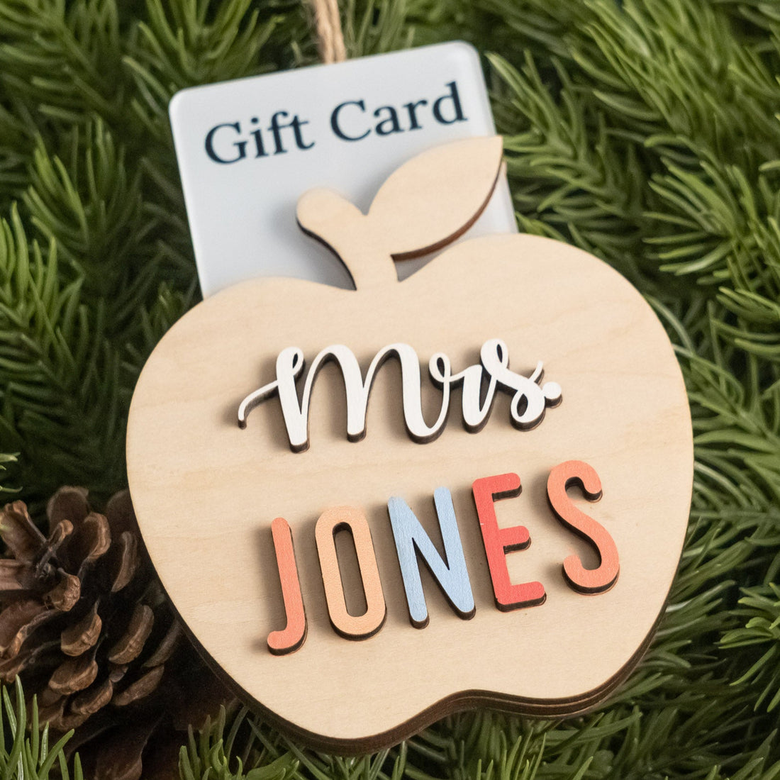 Teacher Gift Card Holder Ornament A Thoughtful Wooden Keepsake