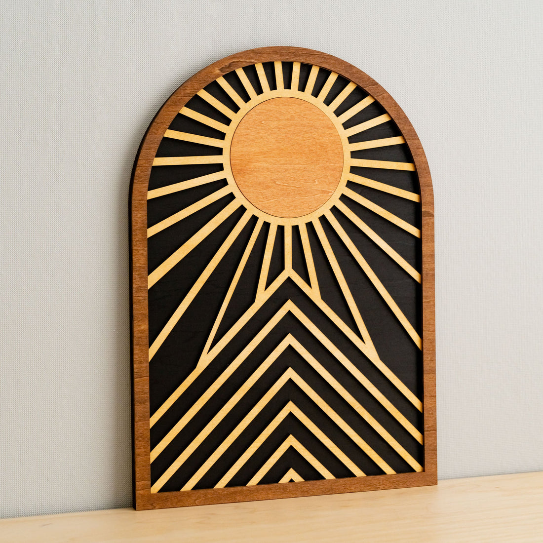 Sun And Moon Wood Wall Art for Modern Wood Wall Decor R09