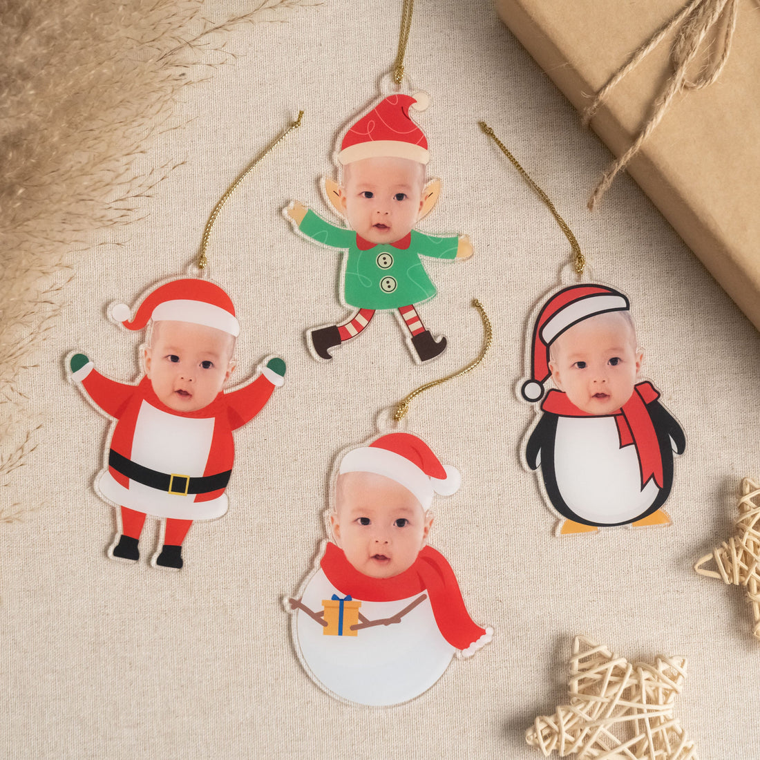 Custom Baby Christmas Ornament Acrylic for Baby First Christmas Keepsake Y20