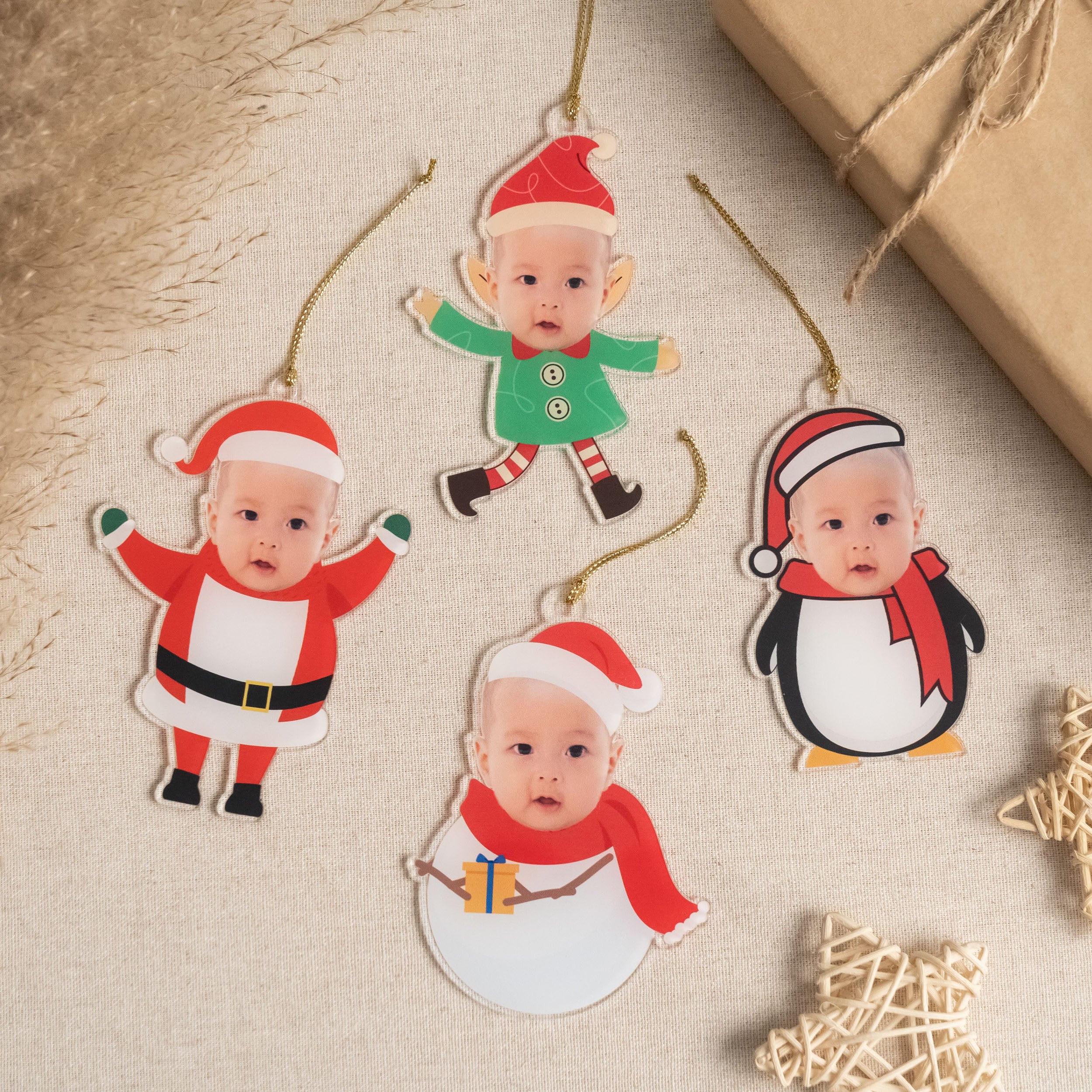 Personalized Baby Christmas Ornament Acrylic for Baby First Christmas Ornament Y20