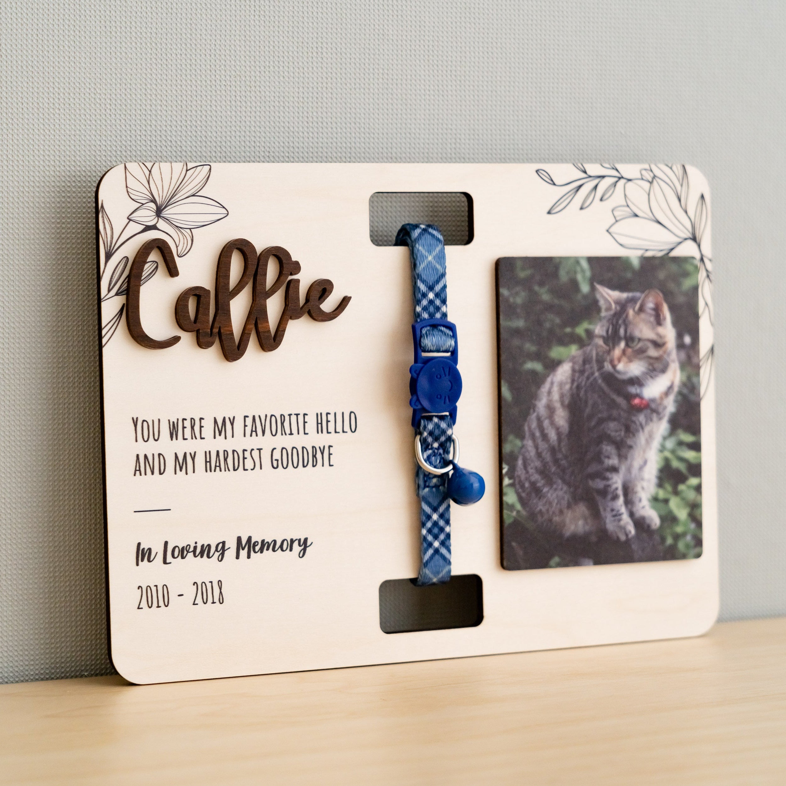 Personalized Pet Memorial Sign Wood for Pet Loss Gift and Photo Frame R12