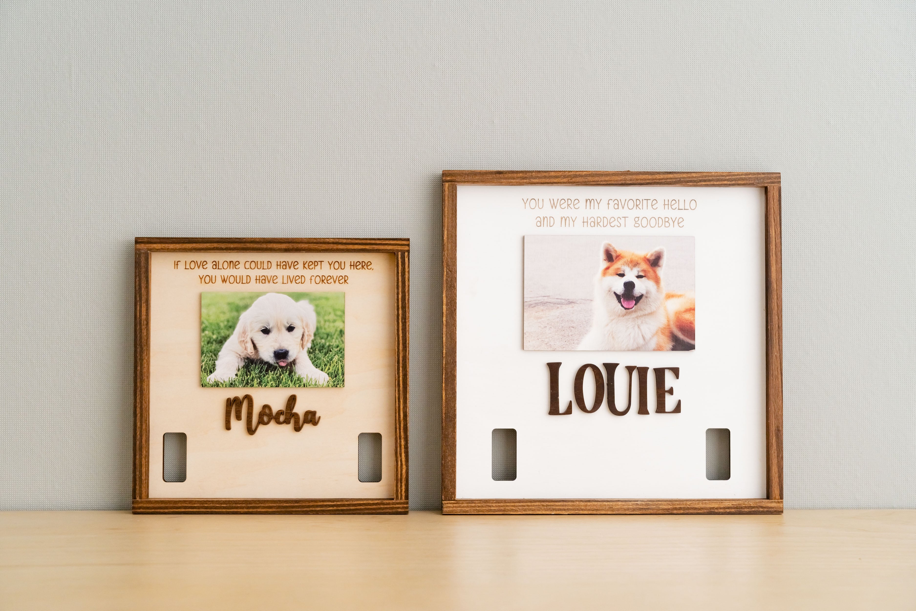 Pet Memorial Photo Sign for Boho & Rustic Home Decor