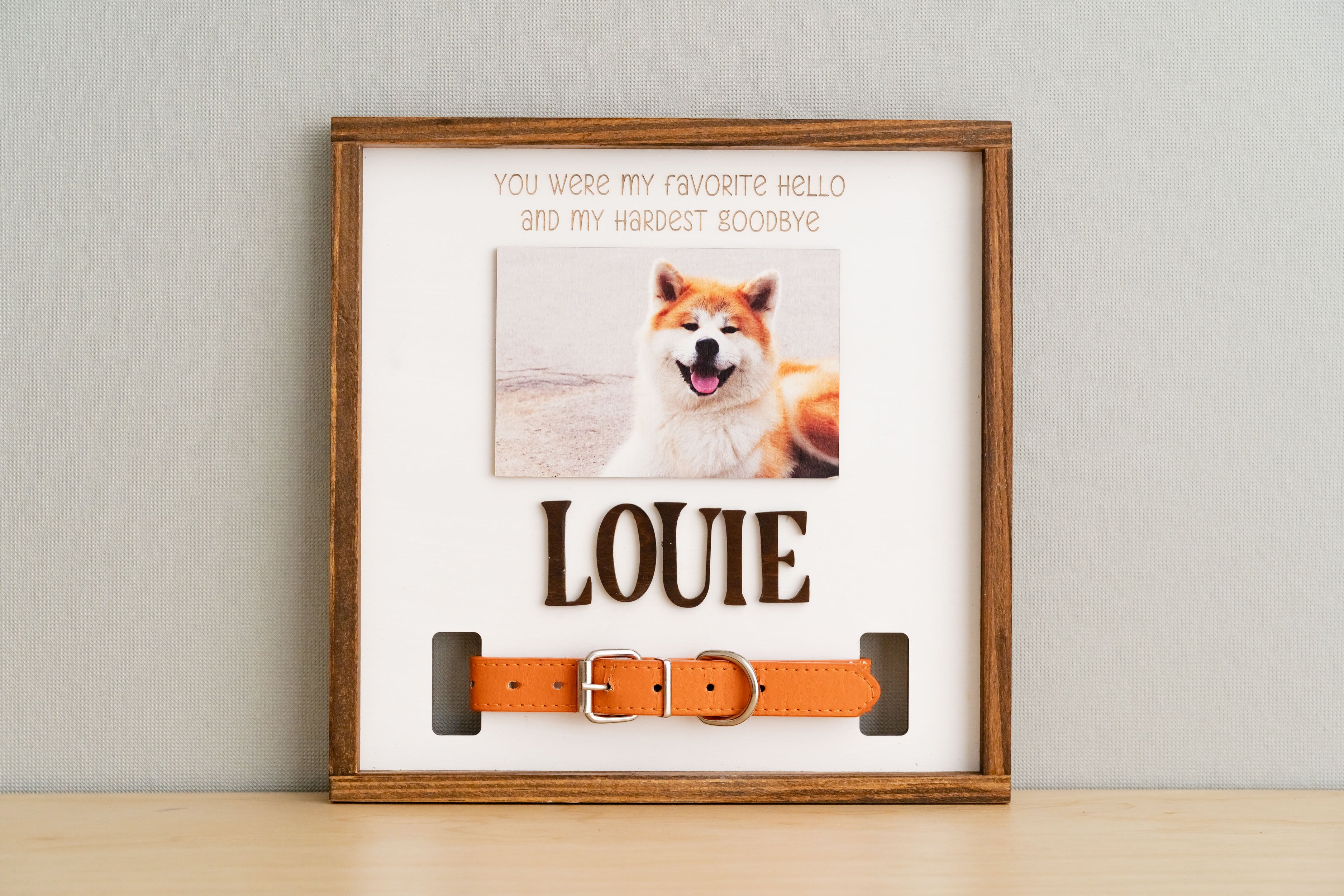 Pet Memorial Photo Sign for Boho & Rustic Home Decor